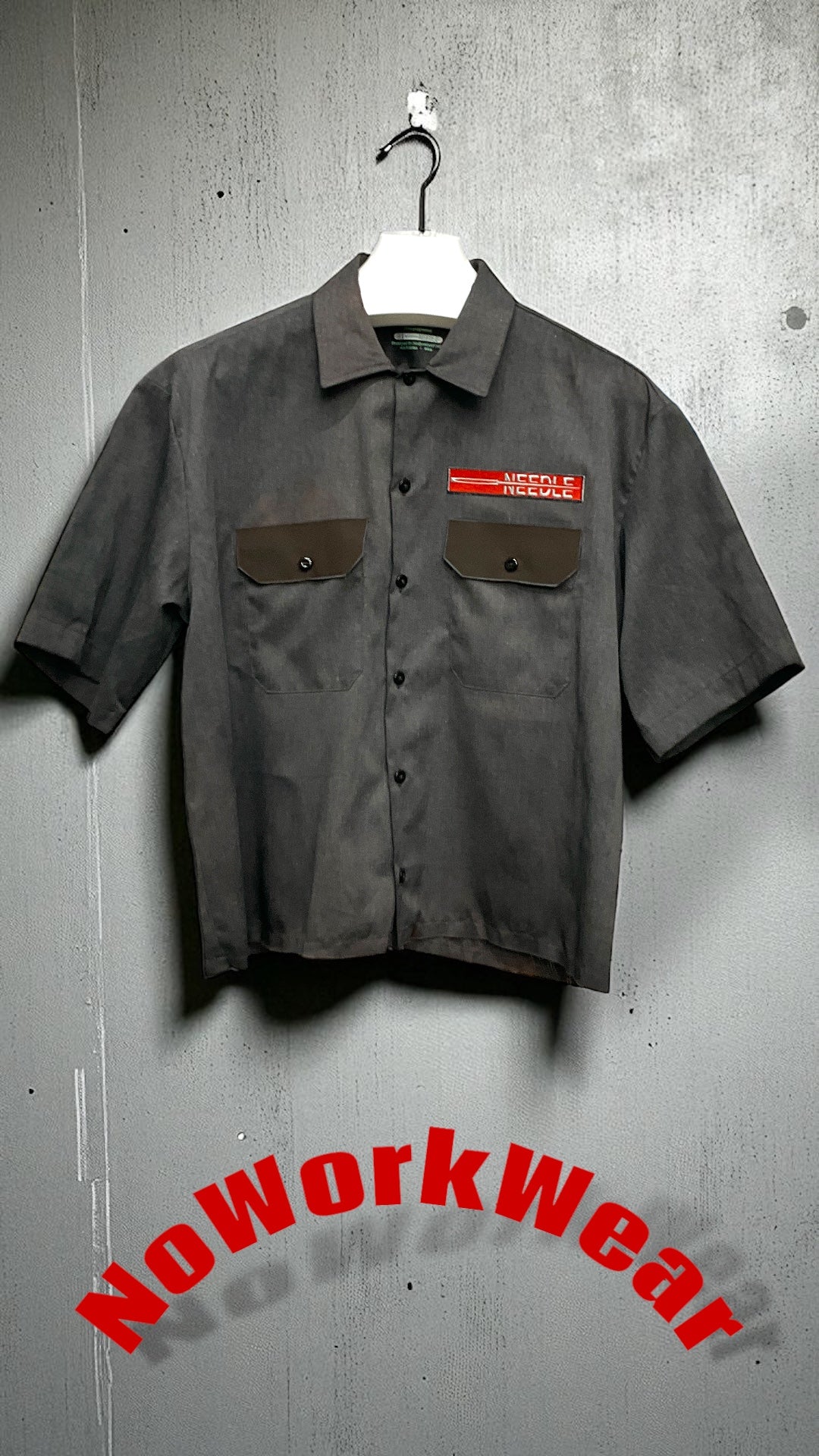 NEEDLE Button Down "RUST" Short Sleeve Shirt
