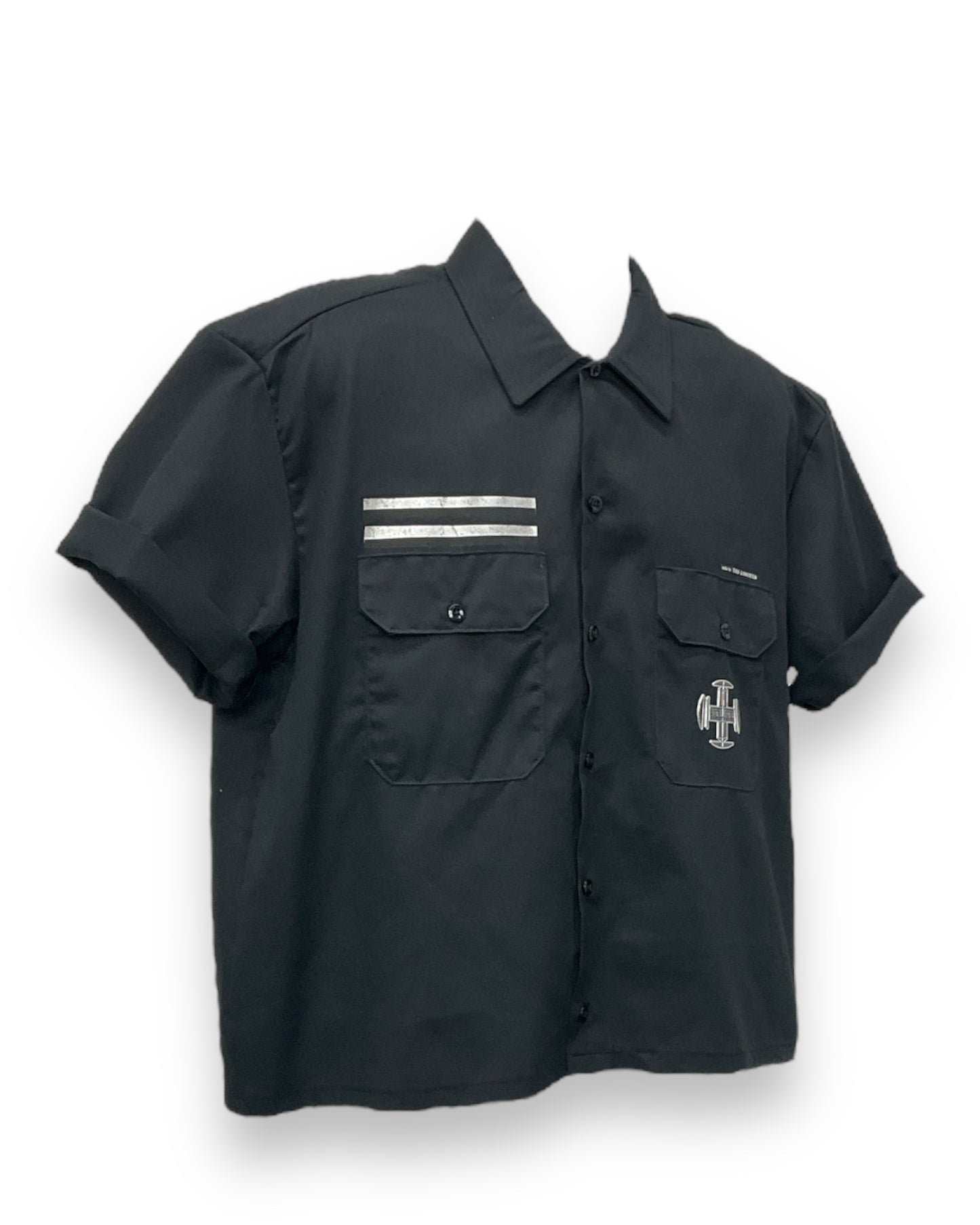 Stylus™ Button-Down Short Sleeve Shirt Black2LA