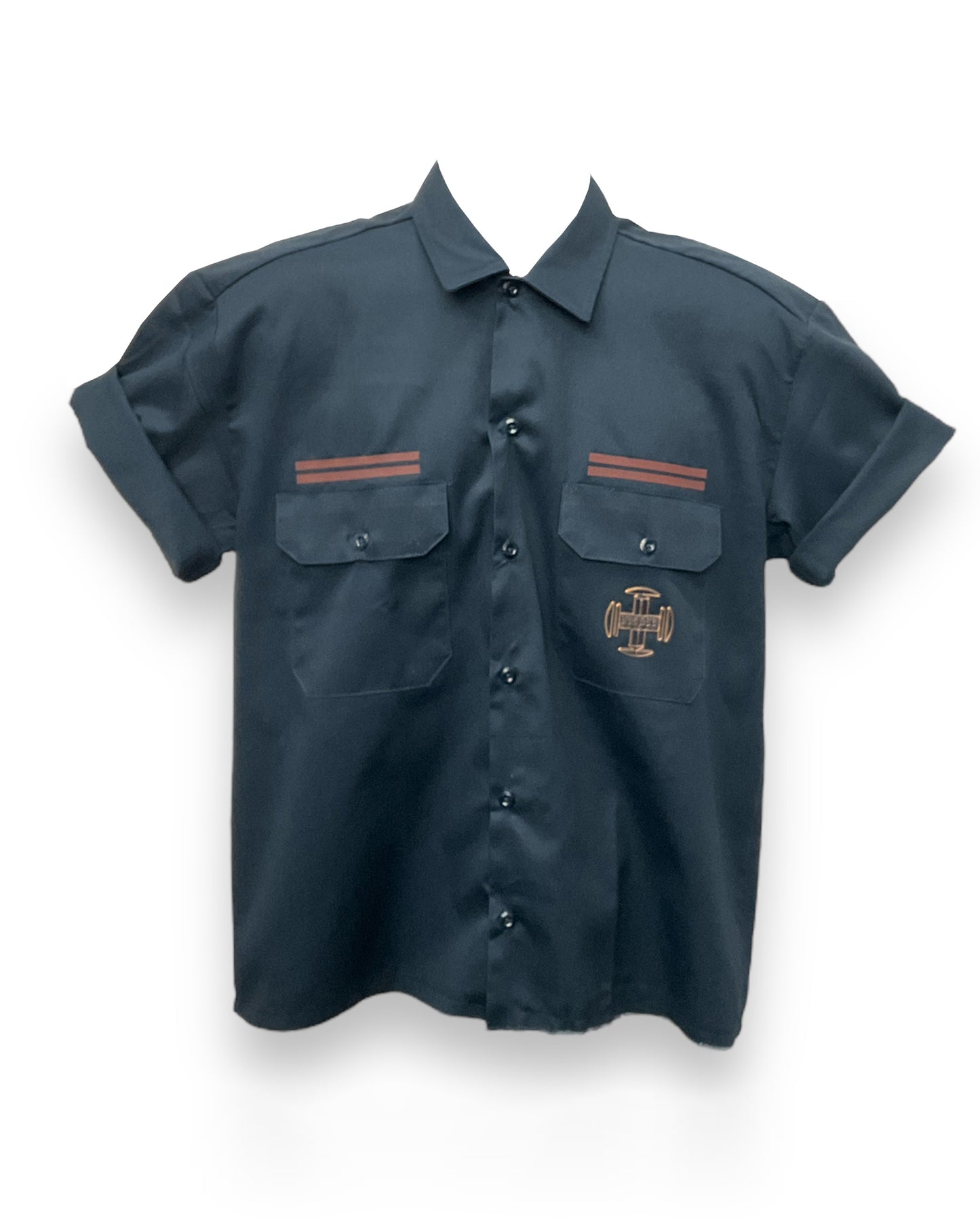 Stylus™ Button-Down Short Sleeve Shirt Dark Navy