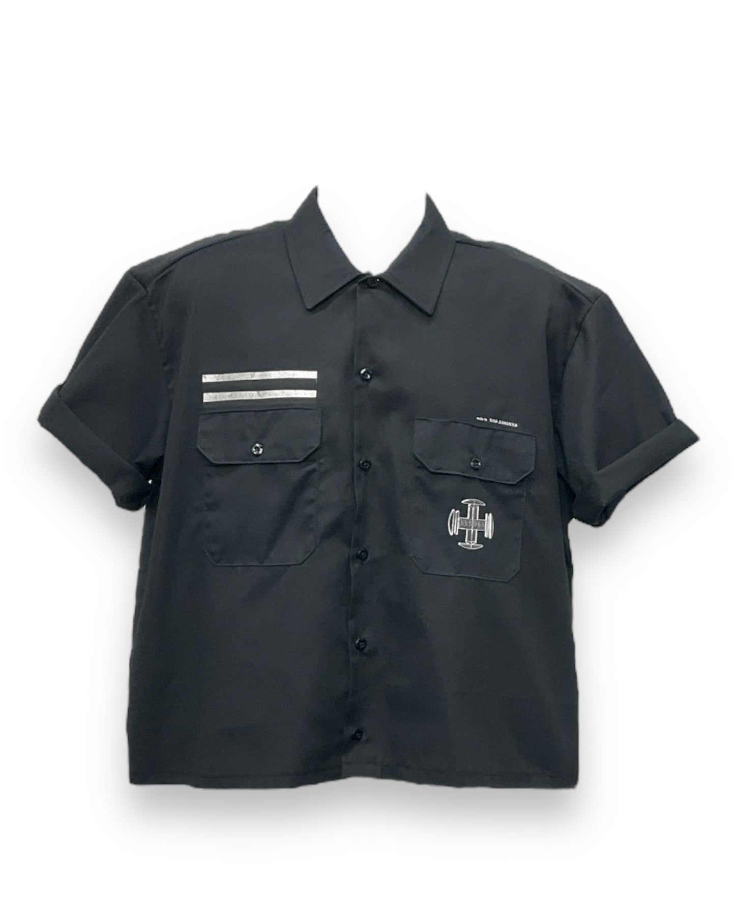 Stylus™ Button-Down Short Sleeve Shirt Black2LA