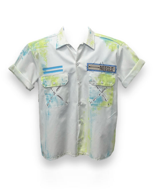 Hand-Painted Button-Down Short Sleeve Shirt Fiesta Brazil
