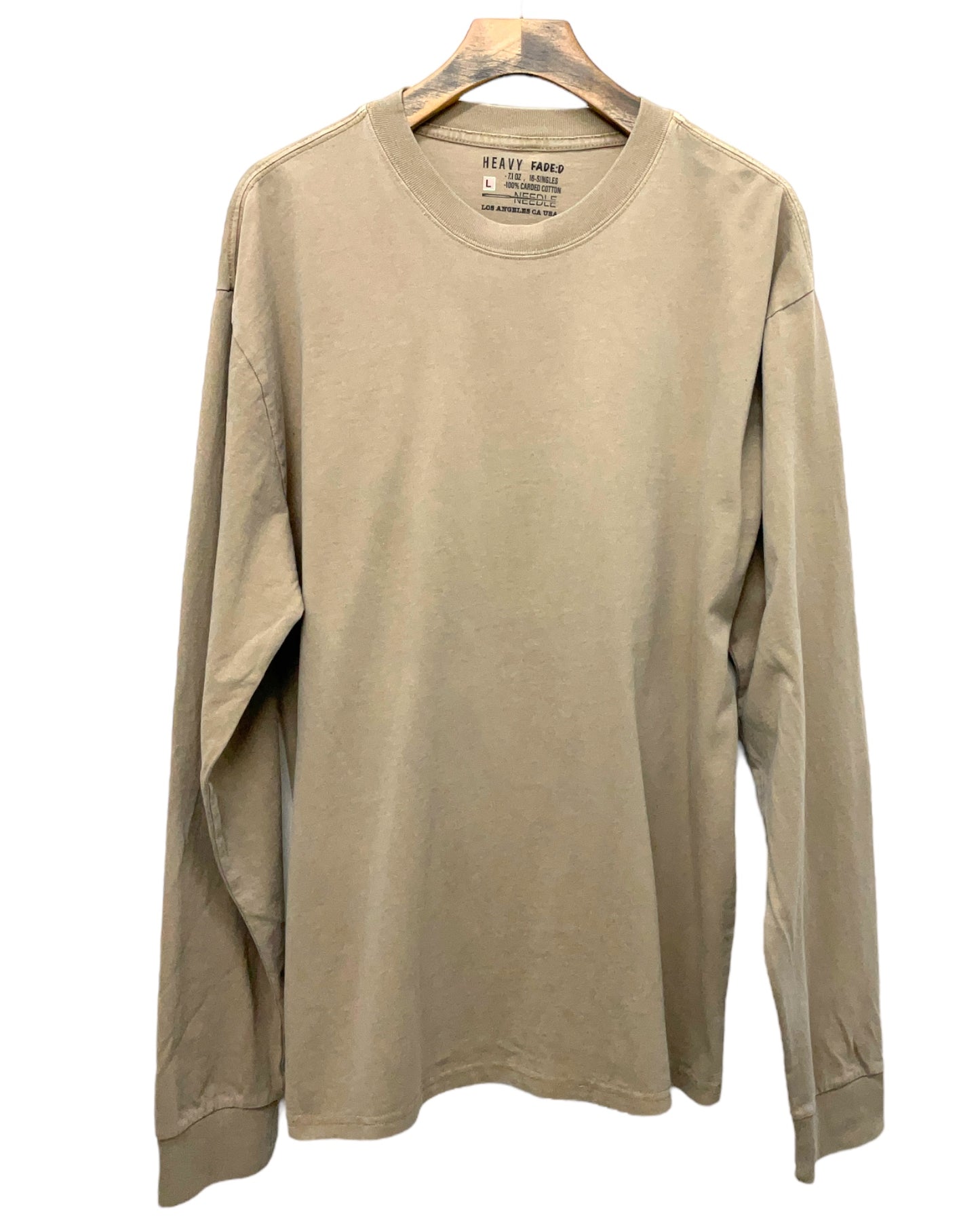 Heavy Faded Long Sleeve Cotton Tee
