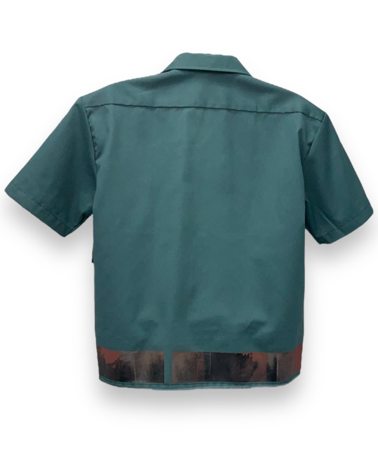 VENEZIAN RUST Button-Down Short Sleeve Shirt Lincoln Green Maroon Black base