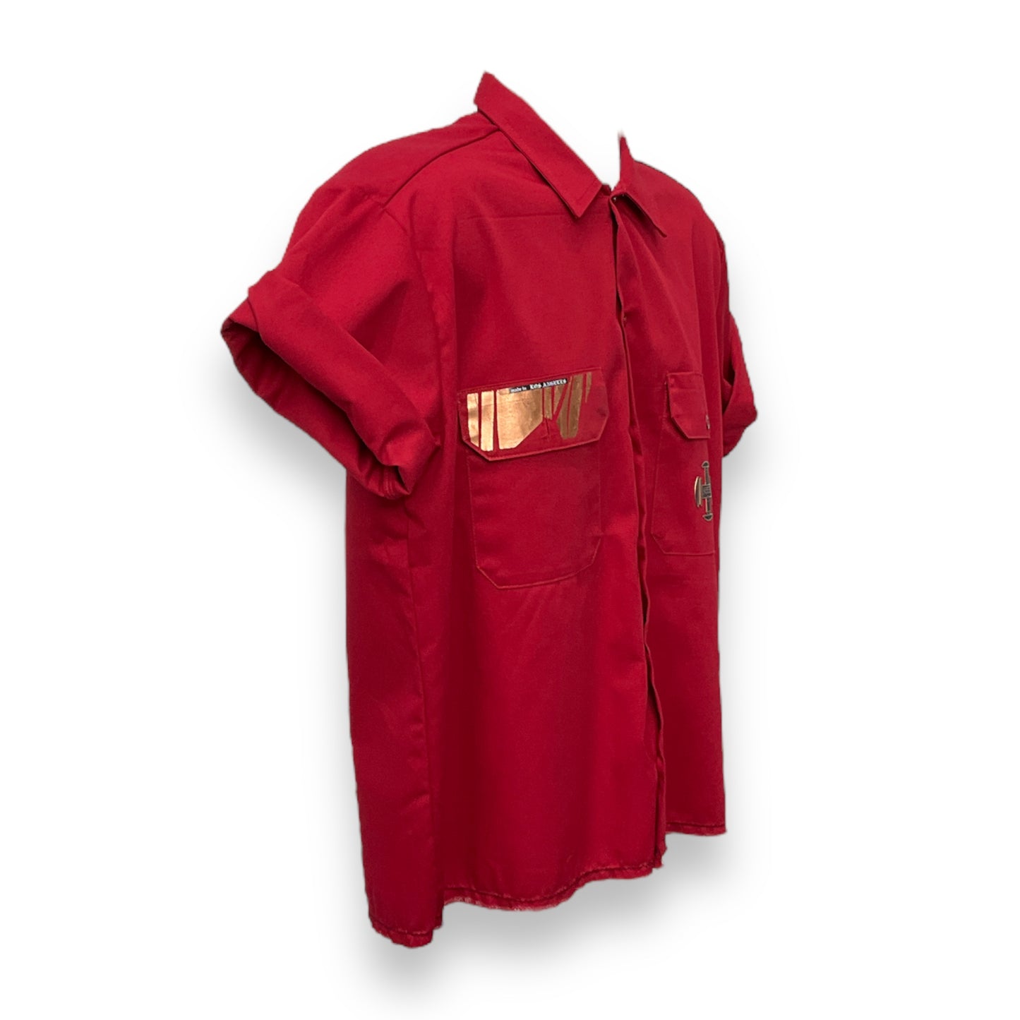 Stylus™ Button-Down Short Sleeve Shirt Red