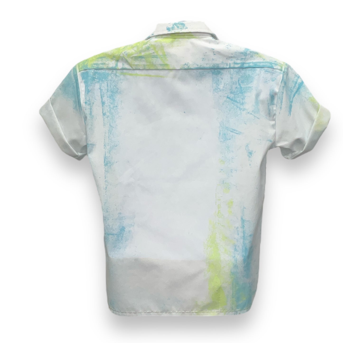 Hand-Painted Button-Down Short Sleeve Shirt Fiesta Brazil