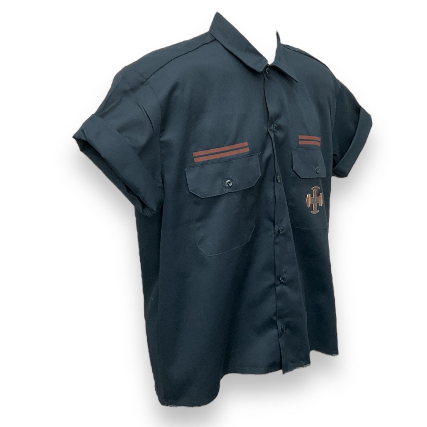 Stylus™ Button-Down Short Sleeve Shirt Dark Navy