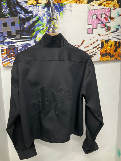 "NEEDLE 12" Button Down L/S Cropped Shirt