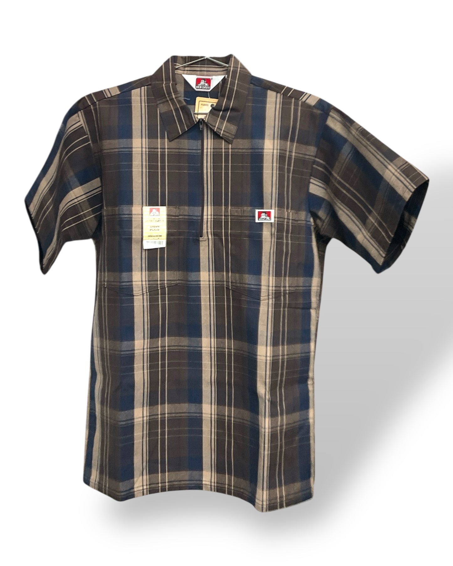 bd_PLAID_1/2zip_ShortSleeve_Shirt