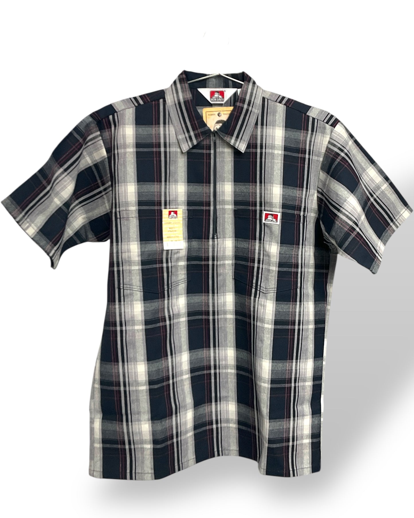 bd_PLAID_1/2zip_ShortSleeve_Shirt