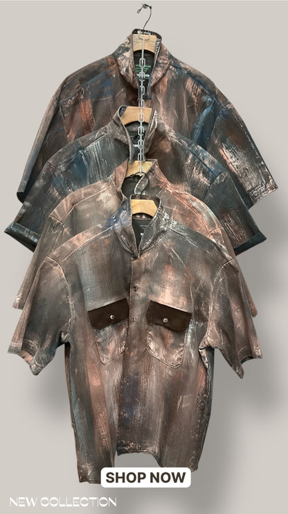 "LA Rust" Button Down Short Sleeve Shirt