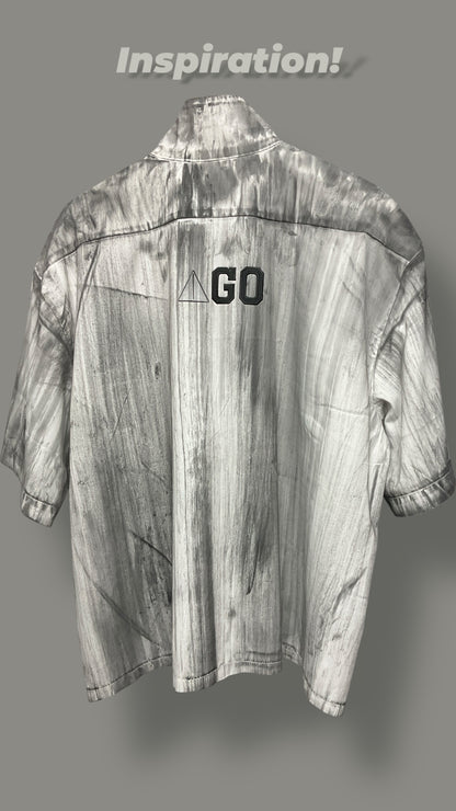 "ARMY" Button Down Short Sleeve Shirt