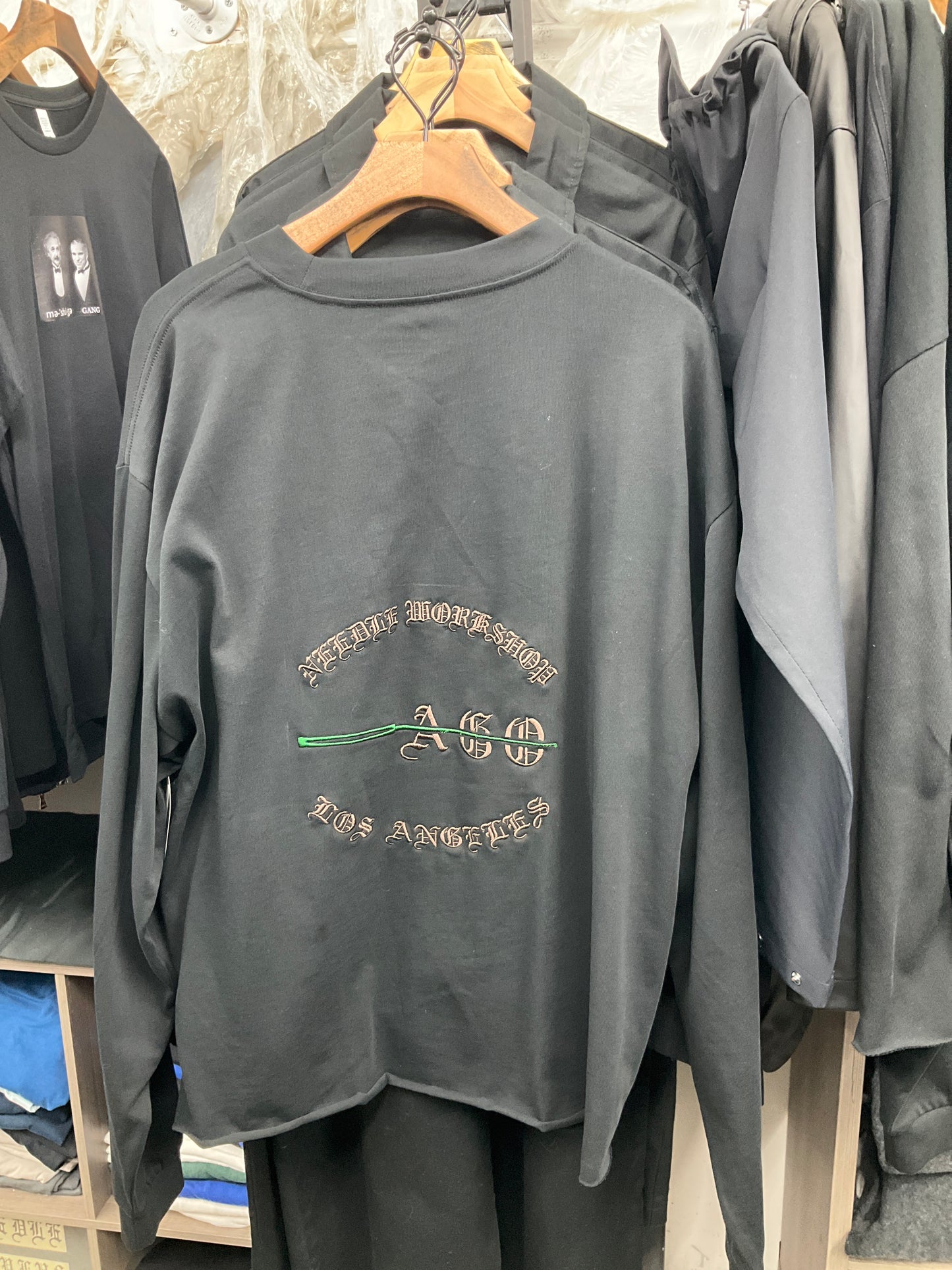 "ROMA" Raw Cut  NEEDLE SLCN Long Sleeve