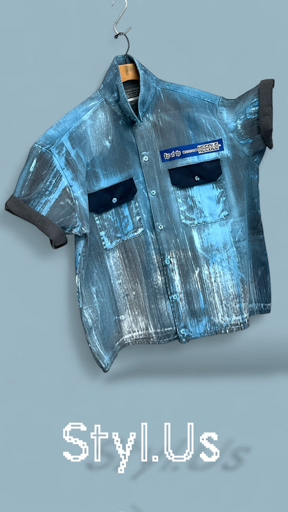 "LA Rust" Button Down Short Sleeve Shirt