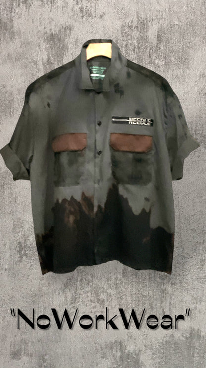 NEEDLE Button Down "RUST" Short Sleeve Shirt