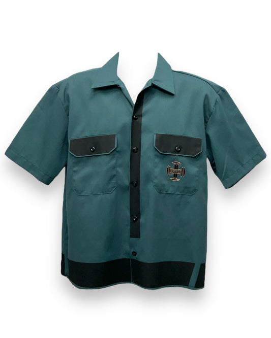 ART DECO  Button-Down Short Sleeve Shirt Lincoln BlackFrame