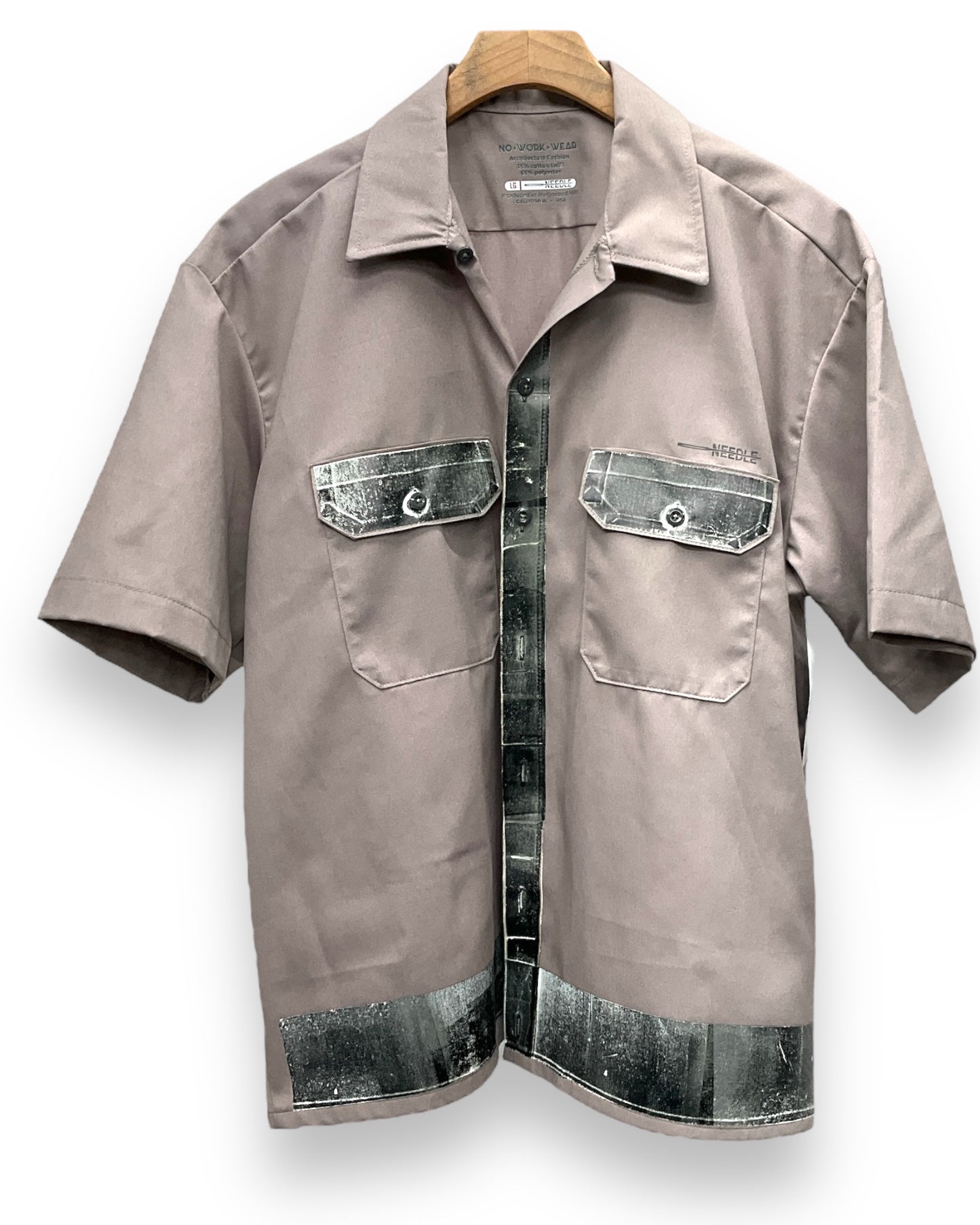 VENEZIAN RUST  Button-Down Short Sleeve Silver WHT/BLK Base