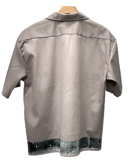 VENEZIAN RUST  Button-Down Short Sleeve Silver WHT/BLK Base